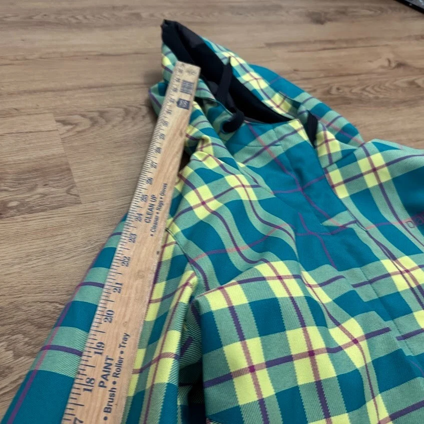 Chaqueta de esquí Orage Christina verde a cuadros laguna talla mediana para mujer AUW0133 Foto 2 de 4