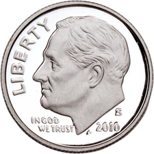 2010  S Roosevelt  Dime DCAM GEM PROOF