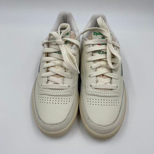 Reebok Club C 85 Vintage Shoes Womens 6 Chalk Green Low Top Leather 100007797 - Picture 2 of 11