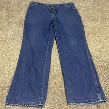 Ely Cattleman Jeans Men's Loose Fit Straight Leg Blue Denim 40 x 30 Made in USA