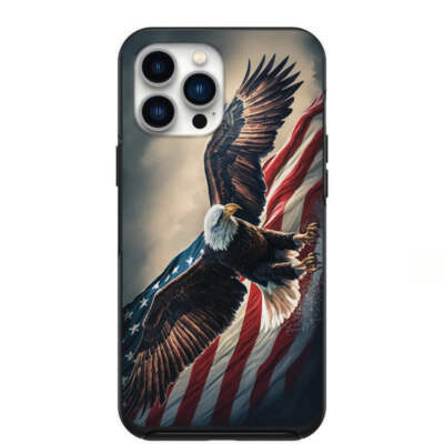 USA flag and flying America Eagle Phone Case for iPhone 7 8 X XS XR SE 11 12 13