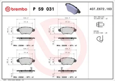 Brembo P 59 031 brake pad set, disc brake for Chevrolet, Holden, Opel, Vauxhall