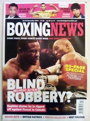 BOXING NEWS 23/30 DEC 2010 - HOPKINS/PASCAL - MINT CONDITION 