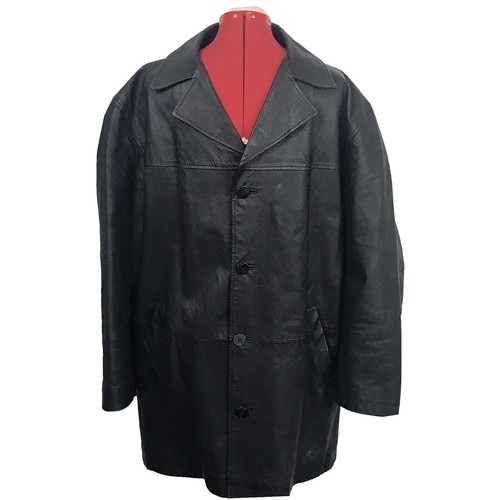 Vintage Towncraft Leather Jacket Men's L Black Biker Quilt Lining