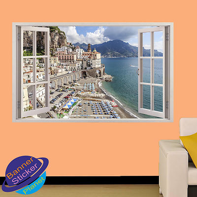 AMALFI MEDITERRANE KÜSTE ITALIEN WANDAUFKLEBER POSTER ZIMMERDEKOR ABZIEHBILD XC0