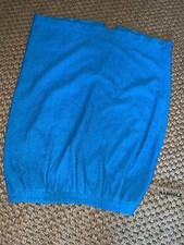 Vtg 90s Liz Baker Skirt Cotton Blue Elastic Waist USA Made XL (4)