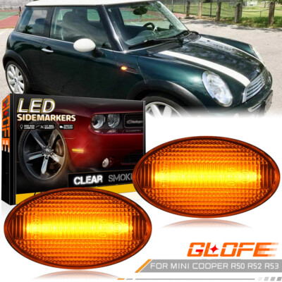 AD Smoked LED Front Side Marker Lights For Mini Cooper R50 R52 R53 2002-2006 – Amber/Red, DOT SAE - View #3