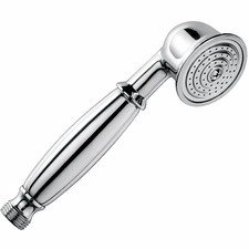 Nostalgie Brausekopf im retro Design. Handbrause, Duschkopf Messing verchromt