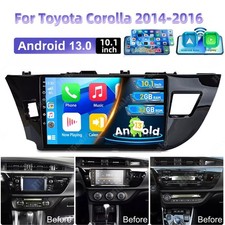 For Toyota Corolla 2014-2016 Apple CarPlay GPS Navi Android 13 Car Stereo Radio