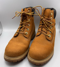 Timberland Women's 6 Inch Waterproof Boots 10361 Wheat Nubuck US Size 7.5