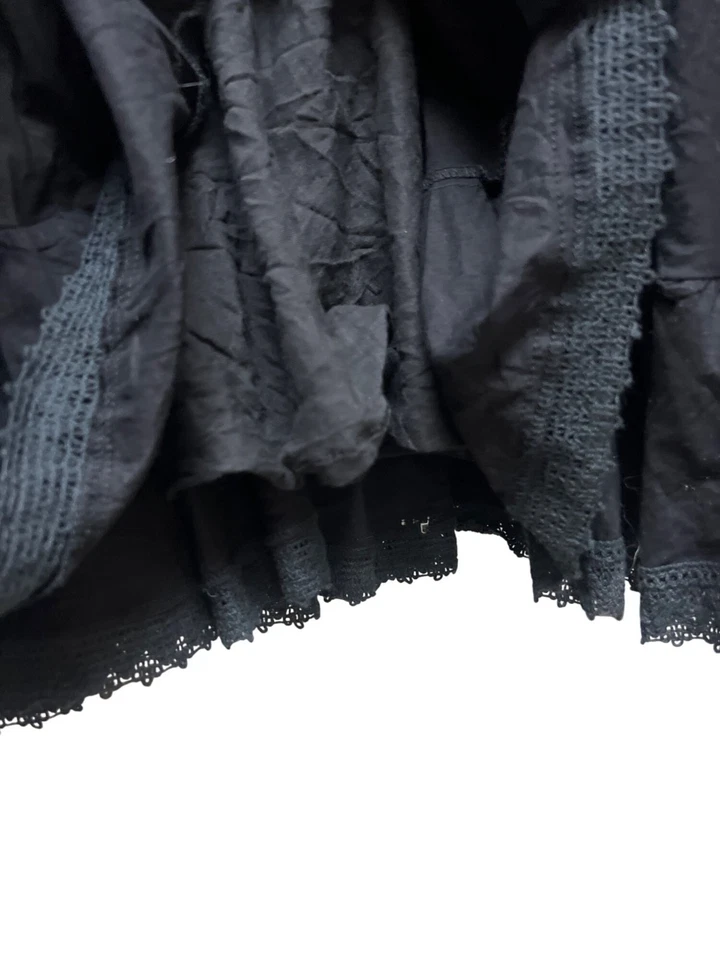 Maxi falda Guess Vintage Y2K de algodón negro en capas Foto 4 de 4