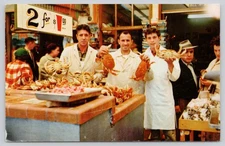 Vtg PC Fisherman's Wharf San Francisco California CA Large Deep Sea Crabs Chrome