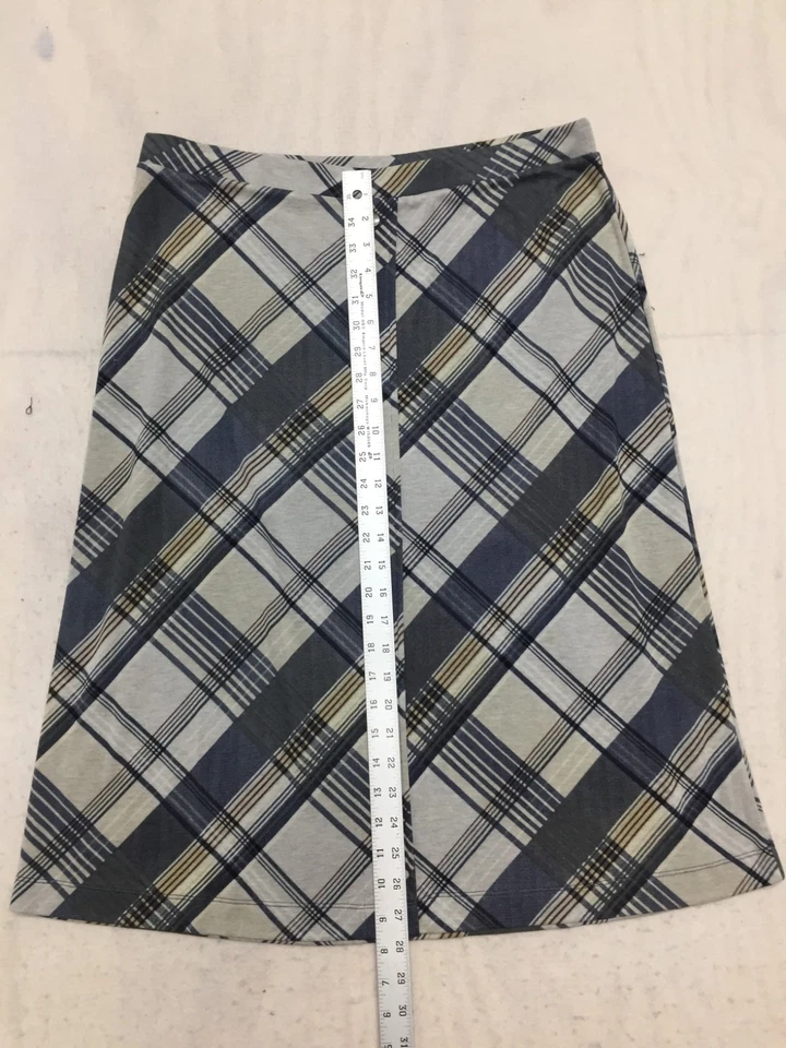 Christopher & Banks Falda Mujer L Grande Cuadros Botones Decorativos Foto 3 de 4