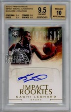 Kawhi Leonard 2012-13 Panini Intrigue Autograph Rookie Card #53 22/99 BGS 9.5