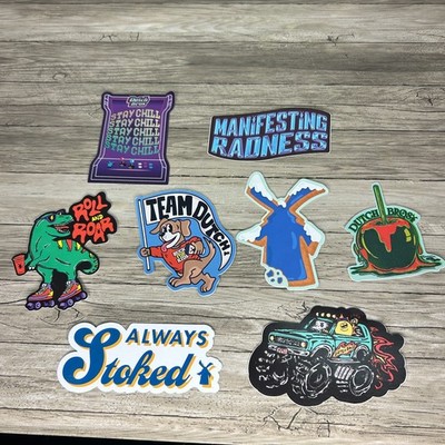 Dutch Bros Sticker Lot Bundle Dinosaur Team Dutch Truck Chill Apple Stoked