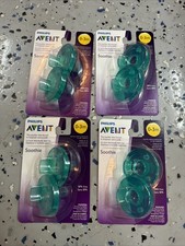 NEW LOT 8 Count Philips Avent Soothie 0-3m NICU Pacifiers BPA Free Green Baby