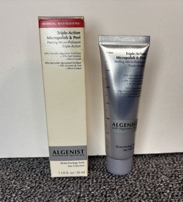 Algenist Triple-Action Micropolish & Peel 1 oz / 30ml Exfoliator Face Mask Boxed
