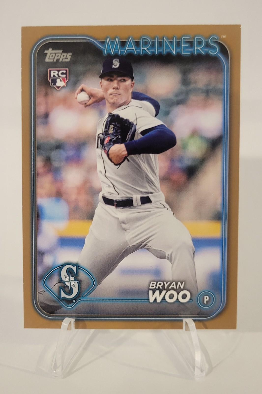 2024 Topps Series 1 - Bryan Woo #12 Gold /2024 (RC)