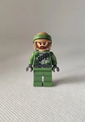 1x Lego Minifigur SW Endor Rebel Commando Helm Bart 8038 sw0240 - Bild 1 von 2