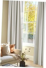 Linen Curtains for Bedroom 84 inches Long, 50"W x 84"L Pack of 2 Natural