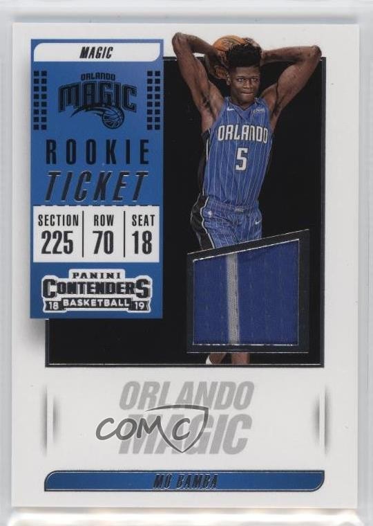 2018-19 Panini Contenders Rookie Ticket Swatches Mo Bamba #RT-MBB RC 0q3