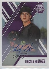 2017 Panini Elite Extra Edition Aspirations Purple /100 Lincoln Henzman Auto 0c2