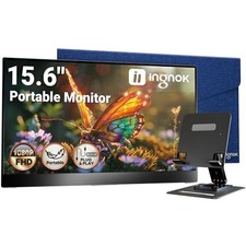 Portable Monitor, Ultra Slim 15.6 Inch FHD IPS Laptop Screen 15.6inch NO-Touch