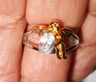 VINTAGE LIND RING SIZE 10 ANGEL STONE SPARKLING STONES DESIGN — photo 4