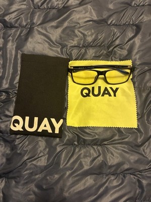 Quay Australia Gunnar Glasses Amber Lens Black Frame Gaming Computer Glasses