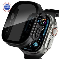 KUYUBMINYR Privacy Case for Apple Watch 46mm Anti Spy Tempered Glass Film Cover