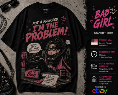 CEO of Chaos Funny Superhero Graphic T-Shirt Bad Girl Energy Tee