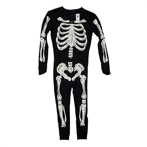 Old Navy NWT LARGE (10) Skeleton One Piece Pajamas Unisex Halloween Union Suit