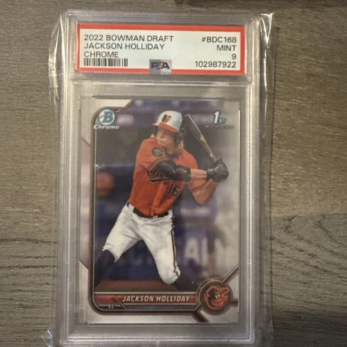 JACKSON HOLLIDAY - 2022 Bowman Draft - Chrome #BDC-168 Rookie PSA 9
