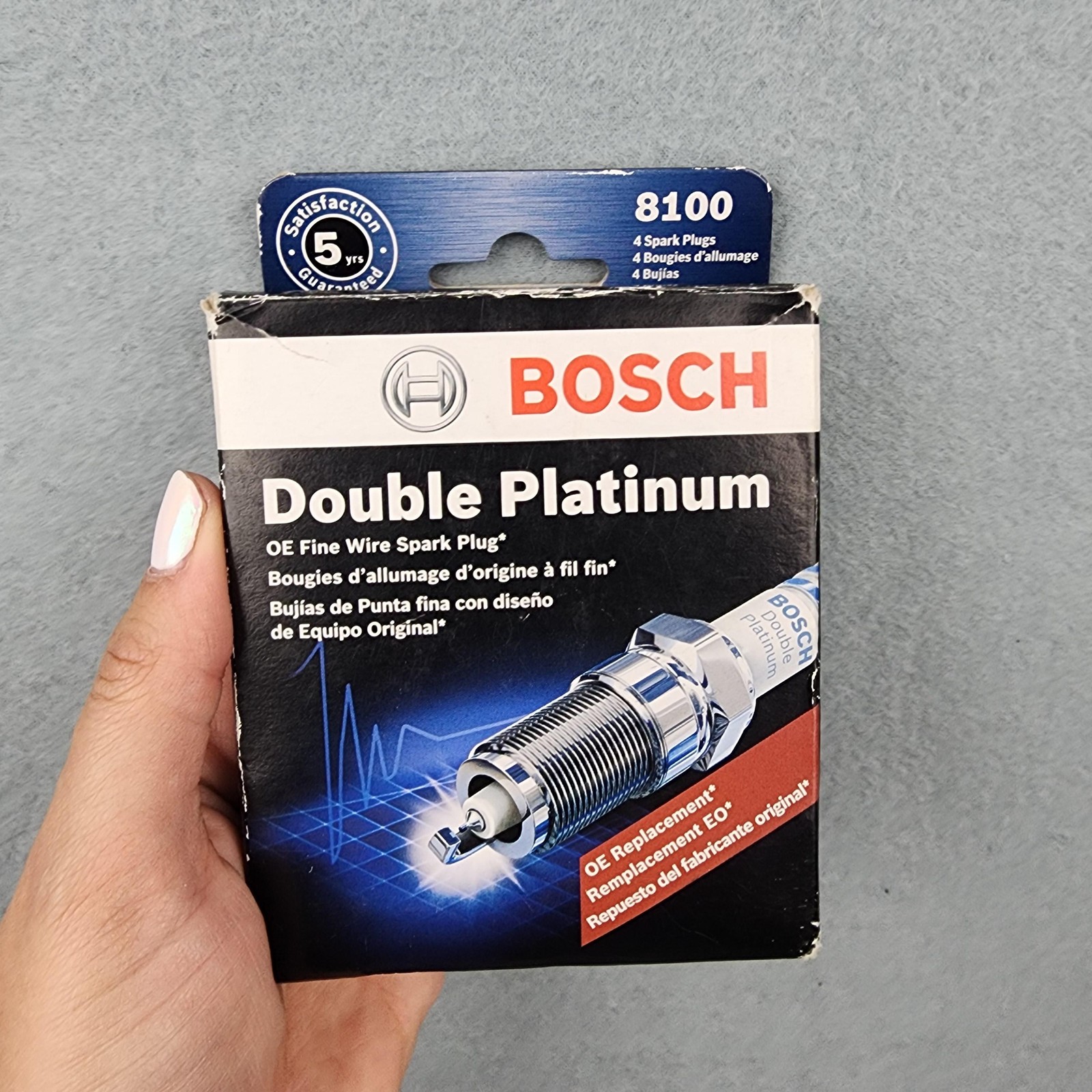 Bosch Double Platinum Spark Plugs 8100 FR8DPP33X 4 Pack OE Ignition Engine