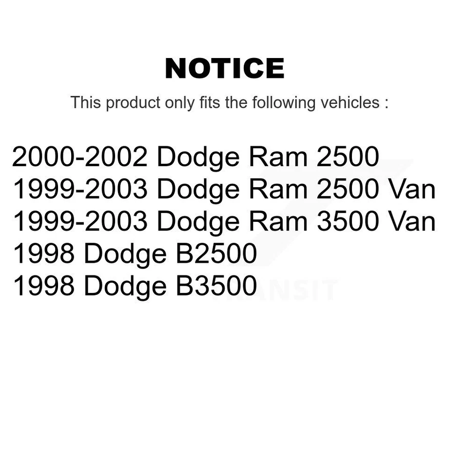 [Front] Disc Brake Rotor Ceramic Pad Kit For Dodge Ram 2500 3500 Van B3500 B2500 - Image 2 of 4