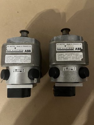 2x ABB Alsthom Parvex RE220F Servo Motor with Tachogenerator, working