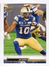 2023 Upper Deck CFL Nic Demski GOLD Card #19 Winnipeg Blue Bombers Manitoba
