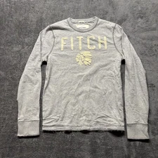 Abercrombie & Fitch Shirt Mens Large Gray Muscle Fit Indian Head Preppy Y2K