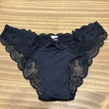 Victoria  s Secret Dream Angels Cheekini Panty Black Lace XXS New