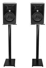 Pair JBL 306P MkII 6" Powered Studio Monitor Monitoring Speakers 37" Stands