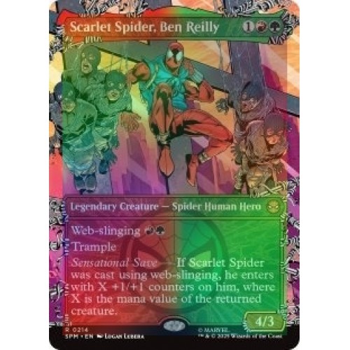 scarlet spider mtg card Foil Scarlet Spider, Ben Reilly (borderless) M/NM Magic MTG Marvel's  Spider-man