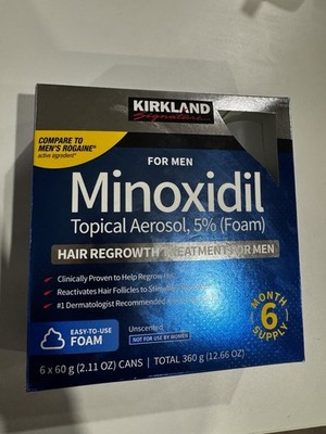 6 Month KIRKLAND MINOXIDIL 5% FOAM Hair Regrowth  Exp 12/2026 SEALED