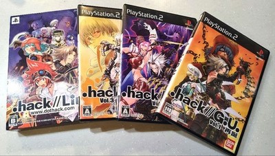 hack//GU Vol.1 Vol.3 & .hack//Link Set PS2 PSP Bandai Namco RPG Used Complete