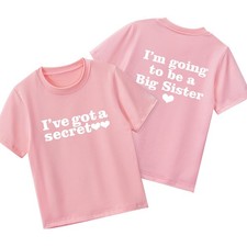 Promoted to Big Sister Baby Girl Tee Colorful Letters Pink Size 3-4 Years