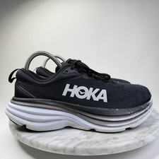 Hoka One One Bondi 8 Black/White Running Shoe's Women's Size 9B 1127952BWHT