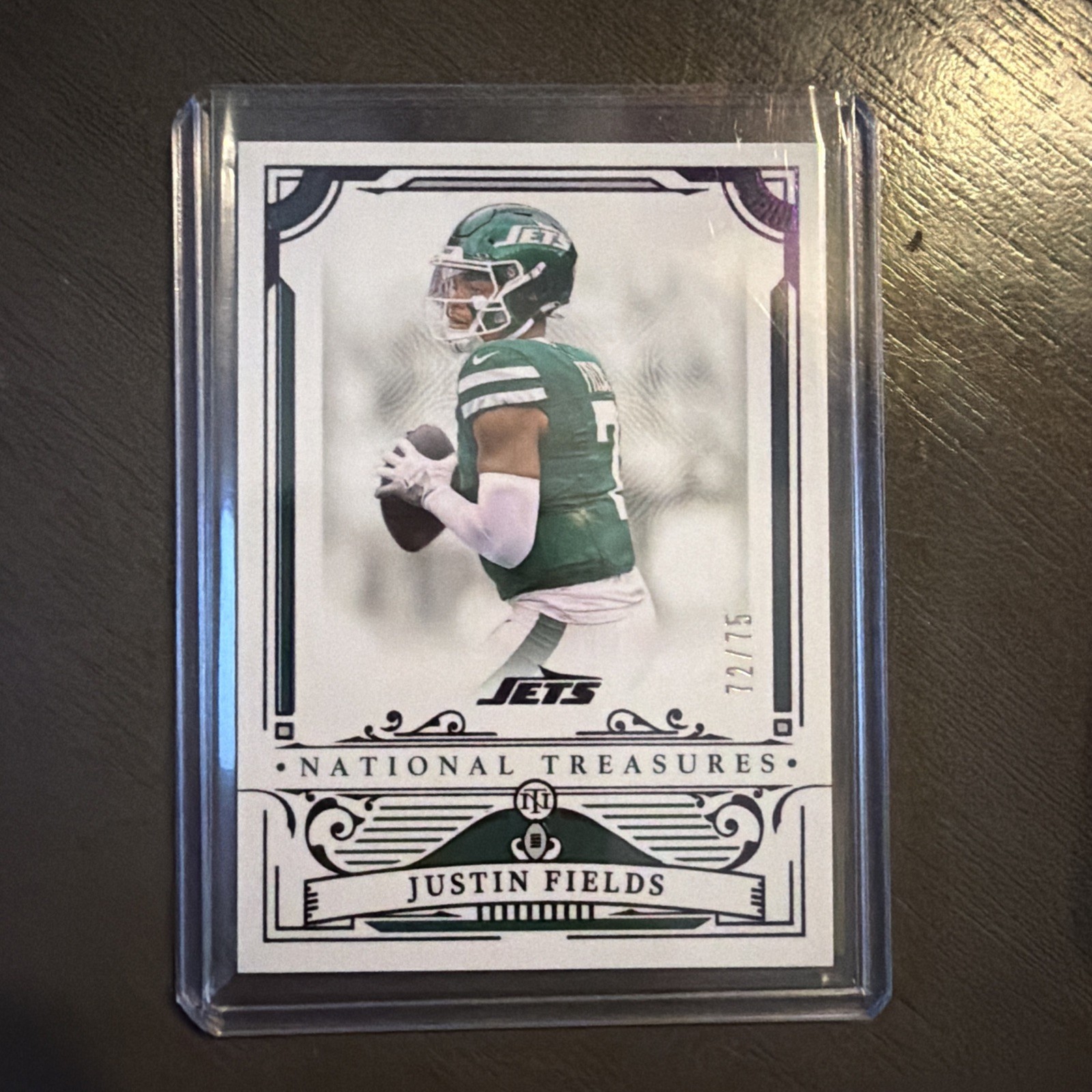 2025 Panini National Treasures - Justin Fields #76 /75  Purple