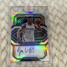 2020-21 Panini Prizm Penmanship #PE - ZWI Zion Williamson  Silver