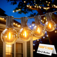 LED Lichterkette AußEn 30M Lichterkette Outdoor Mit 50+2 G40 GlüHbirnen E12 Lich