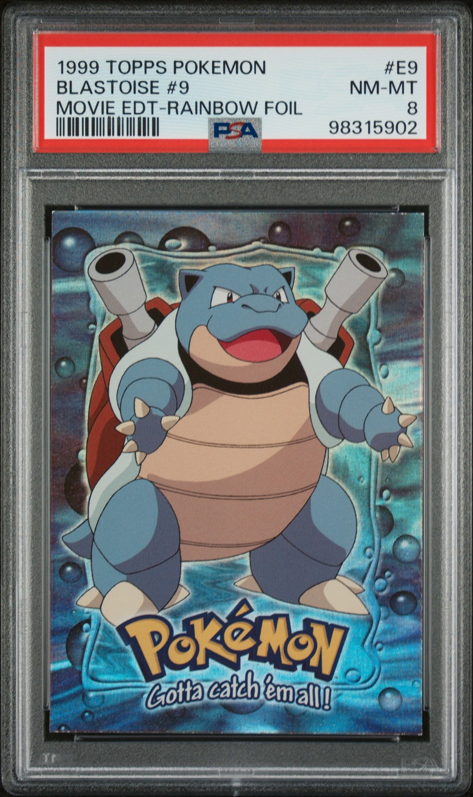 Blastoise #9 Rainbow Foil (E9) 1999 Topps Pokemon the Movie Edt E9 - Topps Pokem