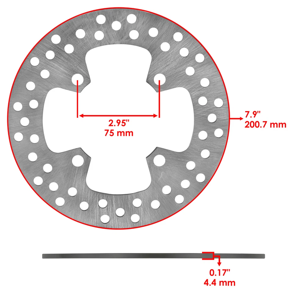 Front Brake Disc Rotor for Kawasaki Brute Force 750 KVF750 4X4 4X4I 2005 - 2023 - Image 2 of 4